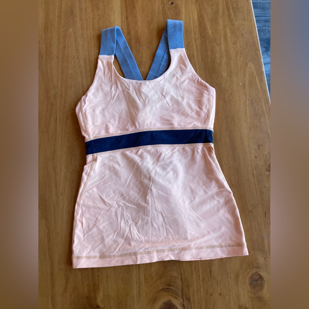 LULULEMON tank size 8. Soft orange